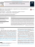 Cover page: Which preschool mathematics competencies are most predictive of fifth grade achievement?