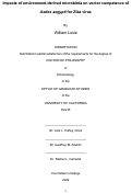 Cover page: Impacts of environment-derived microbiota on vector competence of Aedes aegypti for Zika virus