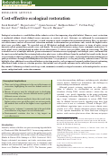 Cover page: Cost‐effective ecological restoration