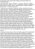 Cover page: Continental scale structuring of forest and soil diversity via functional traits