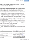 Cover page: End-Stage Renal Disease Among HIV-Infected Adults in North America