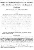 Cover page: Distributed Beamforming in Wireless Multiuser Relay-Interference Networks with Quantized Feedback