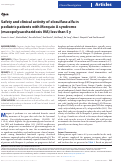 Cover page: Safety and clinical activity of elosulfase alfa in pediatric patients with Morquio A syndrome (mucopolysaccharidosis IVA) less than 5 y