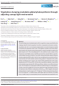 Cover page: Vegetation clumping modulates global photosynthesis through adjusting canopy light environment