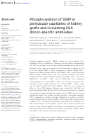 Cover page: Phosphorylation of S6RP in peritubular capillaries of kidney grafts and circulating HLA donor-specific antibodies.