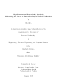 Cover page: High Dimensional Reachability Analysis: Addressing the Curse of Dimensionality in Formal Verification