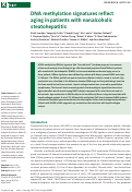 Cover page: DNA methylation signatures reflect aging in patients with nonalcoholic steatohepatitis