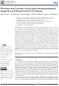 Cover page: Prevalence and Correlates of Food and/or Housing Instability among Men and Women Post-9/11 US Veterans.