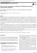 Cover page: Phase II study of pazopanib in combination with paclitaxel in patients with metastatic melanoma