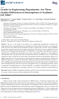 Cover page: Gender in Engineering Departments: Are There Gender Differences in Interruptions of Academic Job Talks?