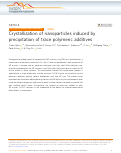 Cover page: Crystallization of nanoparticles induced by precipitation of trace polymeric additives