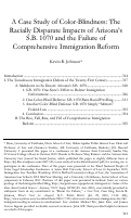 Cover page: A Case Study of Color-Blindness: The Racially Disparate Impacts of Arizona’s S.B. 1070 and the Failure of Comprehensive Immigration Reform