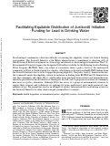 Cover page: Facilitating Equitable Distribution of Justice40 Initiative Funding for Lead in Drinking Water