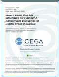 Cover page: Instant Loans Can Lift Subjective Well-Being: A Randomized Evaluation of Digital Credit in Nigeria