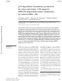 Cover page: p53-dependent chemokine production by senescent tumor cells supports NKG2D-dependent tumor elimination by natural killer cells
