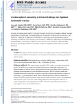 Cover page: Contraceptive Counseling in Clinical Settings: An Updated Systematic Review