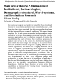 Cover page: State Crisis Theory: A Unification of Institutional, Socio-ecological, Demographic-structural, World-systems, and Revolutions Research