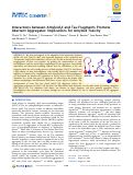 Cover page: Interactions between Amyloid‑β and Tau Fragments Promote Aberrant Aggregates: Implications for Amyloid Toxicity