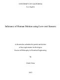 Cover page: Inference of Human Motion using Low-cost Sensors