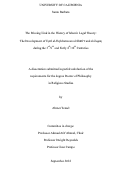 Cover page: The Missing Link in the History of Islamic Legal Theory: The Development of Usul al-Fiqh between al-Shafi'i and al-Jassas during the 3rd/9th and Early 4th/10th Centuries