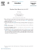 Cover page: Nuclear Data Sheets for A=213