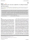 Cover page: Aging impairs the osteocytic regulation of collagen integrity and bone quality.