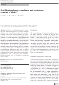 Cover page: Oral bisphosphonate compliance and persistence: a matter of choice?