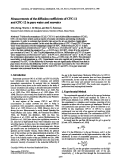 Cover page: Measurements of the diffusion coefficients of CFC-11 and CFC-12 in pure water and seawater