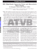 Cover page: HDL (High-Density Lipoprotein) Metrics and Atherosclerotic Risk in Women