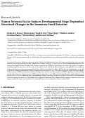 Cover page: Tumor Necrosis Factor Induces Developmental Stage-Dependent Structural Changes in the Immature Small Intestine