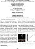 Cover page: Experiments in dynamic group action and decision making: How crowds of people can walk a tightrope together and survive a zombie attack