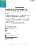 Cover page: Social and Emotional Learning pedagogy and practices for children living in poverty: teacher perspectives at two Akanksha foundation schools in India