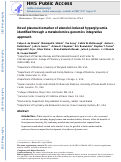 Cover page: Novel plasma biomarker of atenolol-induced hyperglycemia identified through a metabolomics-genomics integrative approach