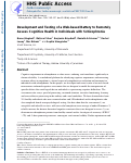 Cover page: Development and testing of a web-based battery to remotely assess cognitive health in individuals with schizophrenia.