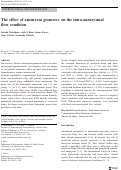 Cover page: The effect of aneurysm geometry on the intra-aneurysmal flow condition