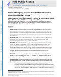 Cover page: Impact of emergency physician-provided patient education about alternative care venues.