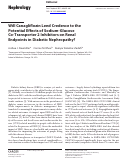 Cover page: Will Canagliflozin Lend Credence to the Potential Effects of Sodium-Glucose Co-Transporter 2 Inhibitors on Renal Endpoints in Diabetic Nephropathy