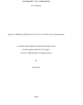 Cover page: Operator Splitting Methods for Convex and Nonconvex Optimization