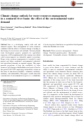 Cover page: Climate change outlook for water resources management in a semiarid river basin: the effect of the environmental water demand