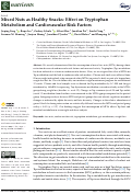 Cover page: Mixed Nuts as Healthy Snacks: Effect on Tryptophan Metabolism and Cardiovascular Risk Factors