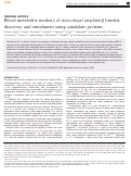 Cover page: Blood metabolite markers of neocortical amyloid-β burden: discovery and enrichment using candidate proteins