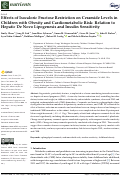 Cover page: Effects of Isocaloric Fructose Restriction on Ceramide Levels in Children with Obesity and Cardiometabolic Risk: Relation to Hepatic De Novo Lipogenesis and Insulin Sensitivity