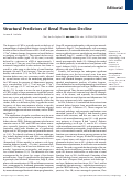 Cover page: Structural Predictors of Renal Function Decline