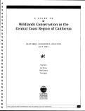 Cover page: A guide to Wildlands Conservation in the Central Coast Region of California.