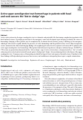 Cover page: Active upper aerodigestive tract hemorrhage in patients with head and neck cancers: the “dot-in-sludge” sign