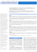 Cover page: Clinical Significance of Tumor-Associated Inflammatory Cells in Metastatic Neuroblastoma