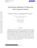 Cover page: Top-bottom splitting in technicolor with composite scalars