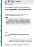 Cover page: Ozone and childhood respiratory health: A primer for US pediatric providers and a call for a more protective standard.