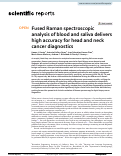 Cover page: Fused Raman spectroscopic analysis of blood and saliva delivers high accuracy for head and neck cancer diagnostics