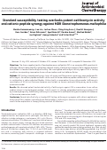 Cover page: Standard susceptibility testing overlooks potent azithromycin activity and cationic peptide synergy against MDR Stenotrophomonas maltophilia